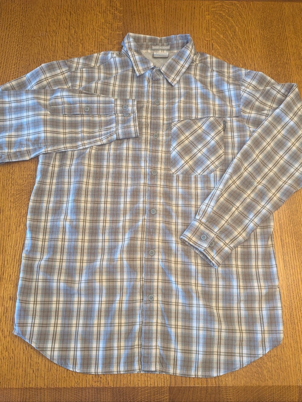 Columbia │Vented │Insect Blocker │Roll Tab Sleeves │ Mens Plaid Shirt │Size L